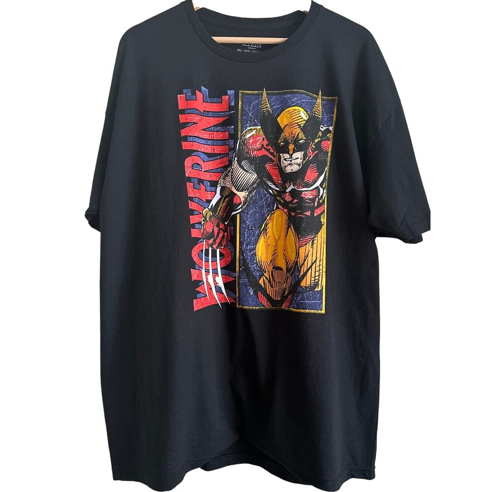 Marvel Wolverine Graphic T-Shirt Men’s‎ 2XL Black Short Sleeve Comic Book Tee